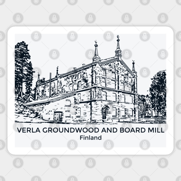 Verla Groundwood and Board Mill - Finland Magnet by Lakeric